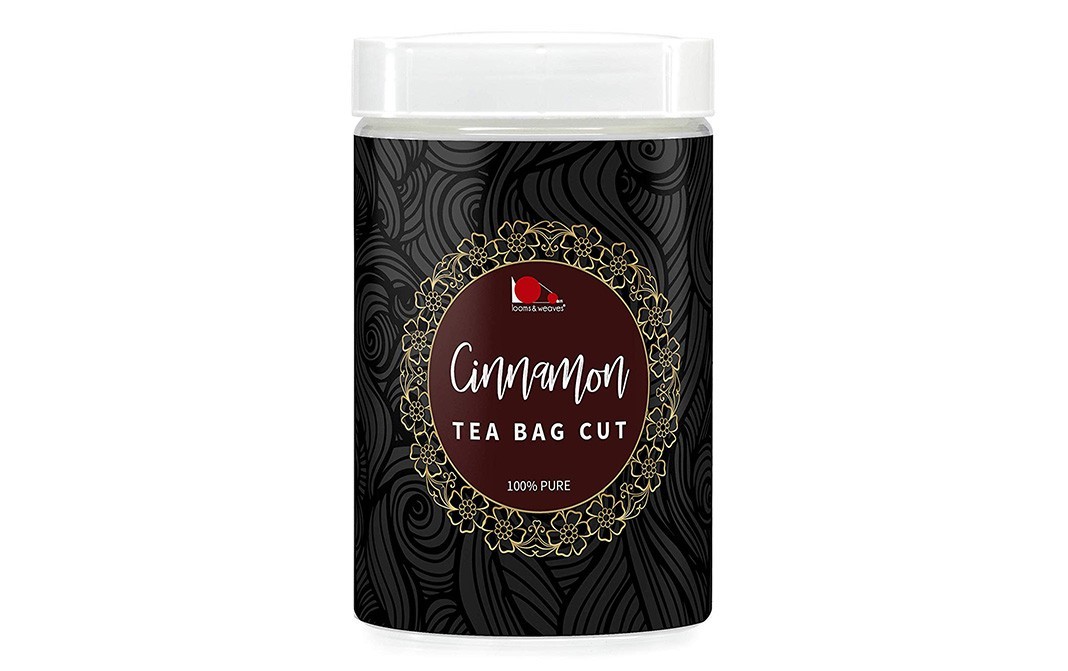 Looms & Weaves Cinnamom Tea Bag Cut    Glass Jar  100 grams
